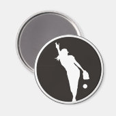 Softball Circle Pitcher Magnet (Vorderseite/Rückseite)