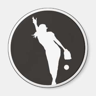 Softball Circle Pitcher Magnet