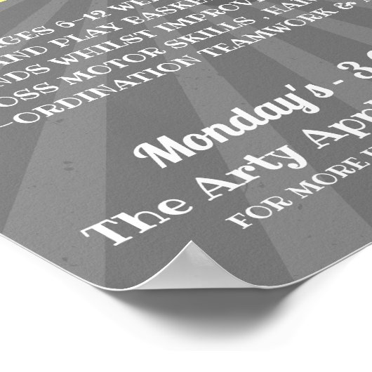 Softball Club-Turniersport Poster (Ecke)