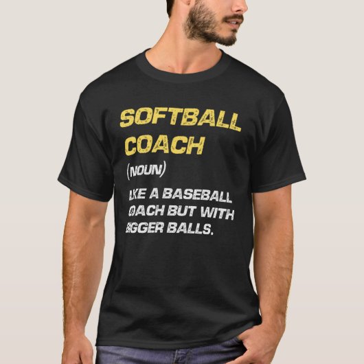 Softball Coach Defenition Softball Trainer T-Shirt (Vorderseite)