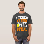 Softball-Coach, den ich meinen Mädchen beibringe, T-Shirt (Vorne ganz)