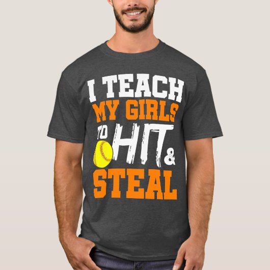Softball-Coach, den ich meinen Mädchen beibringe, T-Shirt (Vorderseite)