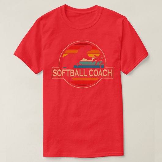 Softball Coach Dinosaurier T-Shirt (Design vorne)