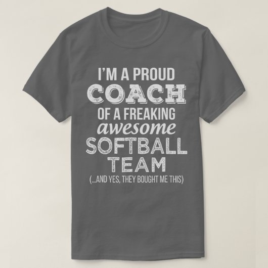 Softball Coach Funny Vielen Dank Dankeschön Gesche T-Shirt (Design vorne)