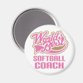 Softball Coach-Geschenk Magnet (Vorderseite/Rückseite)