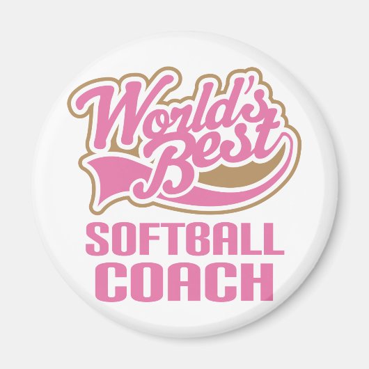 Softball Coach-Geschenk Magnet (Vorne)