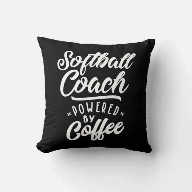 Softball Coach Job Title-Geschenk Kissen (Vorderseite)