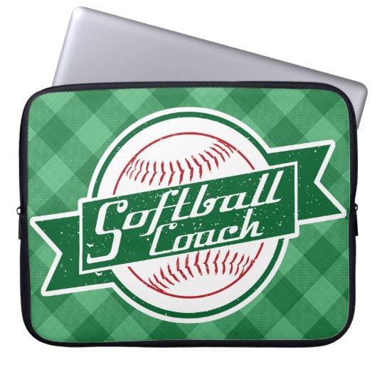 Softball Coach Laptop Sleeve (Vorderseite)