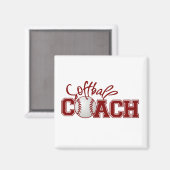 Softball COACH Magnet (Vorderseite/Rückseite)