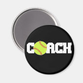 Softball Coach Magnet (Vorderseite/Rückseite)