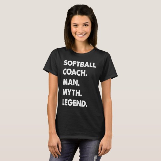 Softball Coach Man Myth Legend T-Shirt (Vorne ganz)