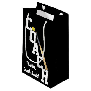 Softball-Coach mit Bat und Ball Kleine Geschenktüte
