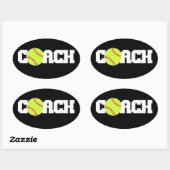 Softball Coach Ovaler Aufkleber (Blatt)