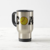 Softball Coach Pendlerin Tasse - eine Geschenkidee (Vorderseite Links)