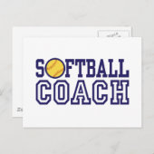 Softball Coach Postkarte (Vorne/Hinten)