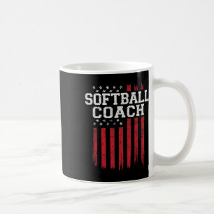 Softball Coach Proud American Flag Usa Patriot Pat Kaffeetasse