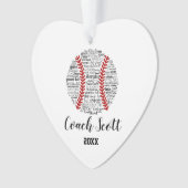 Softball Coach Team Geschenk Weihnachtsschmuck Ornament (Vorderseite)