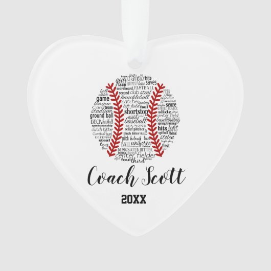 Softball Coach Team Geschenk Weihnachtsschmuck Ornament (Vorderseite)