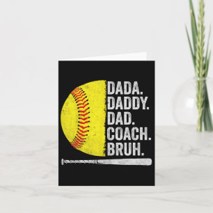 Softball Coach Vater Vathers Day Funny Softball Va Karte