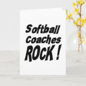 Softball Coaches Rock! Grußkarte Karte (Gelbe Blume)