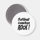 Softball Coaches Rock! Magnet (Vorderseite/Rückseite)