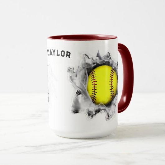 Softball Collectible Tasse (VorderseiteRechts)