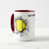 Softball Collectible Tasse (Vorderseite Links)
