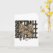 Softball Coquette Bow Softball Mama Game Day Softb Karte (Gelbe Blume)