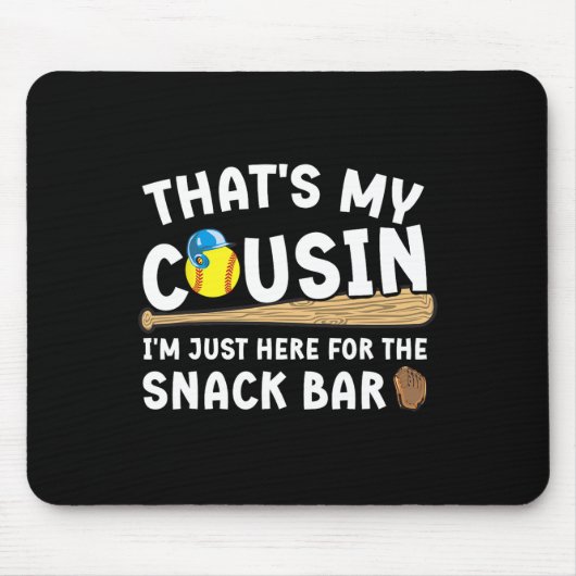 Softball-Cousin Lustiger Cousin eines Softball-Spi Mousepad (Vorne)