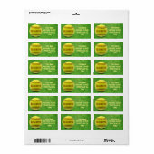 Softball Custom Ball Address Label Adressaufkleber (Vorne)