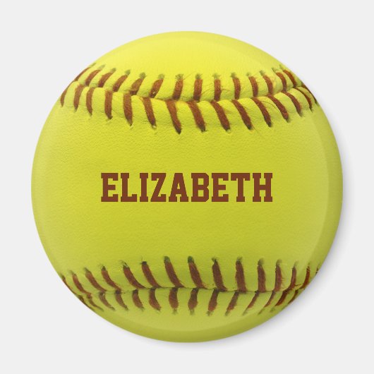 Softball Custom Ball Magnet (Vorne)