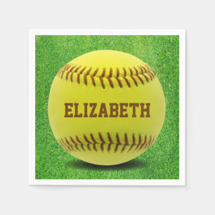 Softball Custom Ball Napkins Serviette