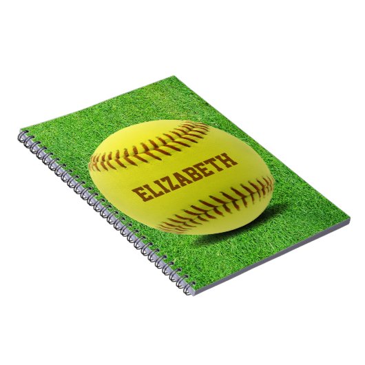 Softball Custom Ball Notebook Notizblock (Rechte Seite)