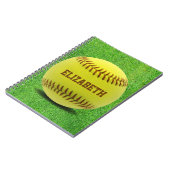 Softball Custom Ball Notebook Notizblock (Linke Seite)