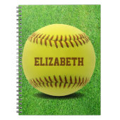 Softball Custom Ball Notebook Notizblock (Vorderseite)