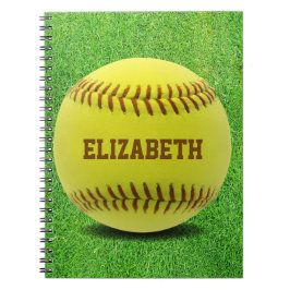 Softball Custom Ball Notebook Notizblock
