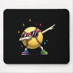 Softball Dab Tänzer Lustiger Softball Spieler Kind Mousepad