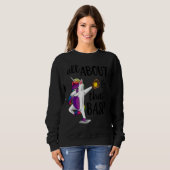 Softball Dabbing Unicorn All About That Base Sweatshirt (Vorne ganz)