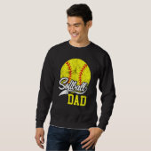 Softball Dad like a baseball dad with bigger Balls Sweatshirt (Vorne ganz)