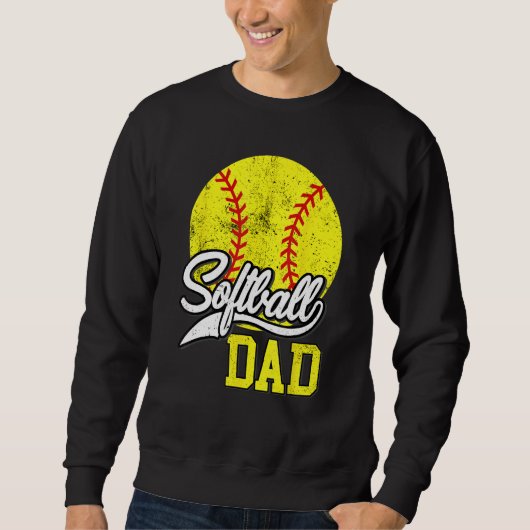 Softball Dad like a baseball dad with bigger Balls Sweatshirt (Vorderseite)