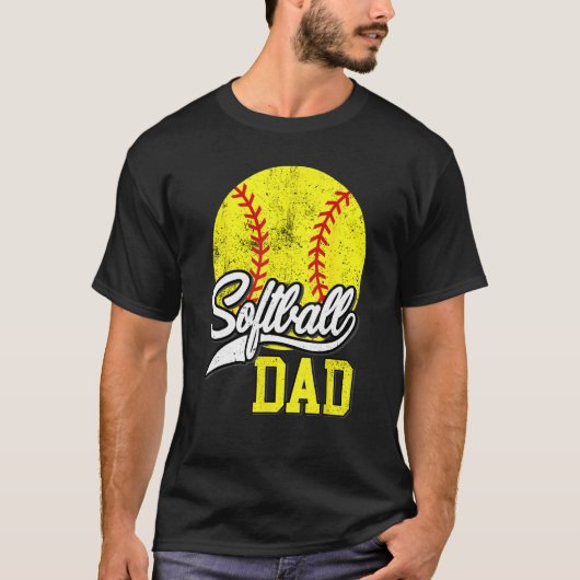 Softball Dad like a baseball dad with bigger Balls T-Shirt (Vorderseite)
