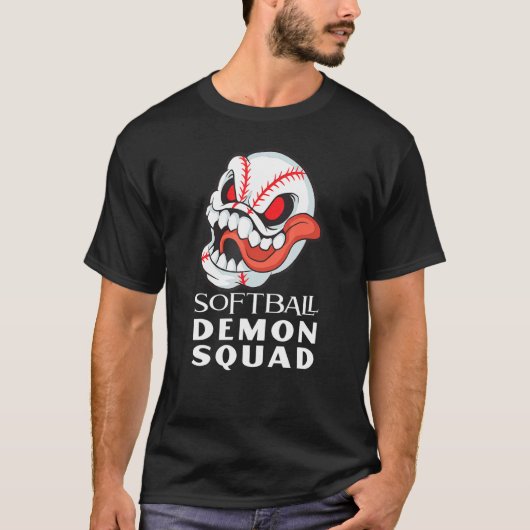 Softball-Dämonen-Truppe Softball T-Shirt (Vorderseite)