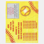 Softball-Decken Personalisiert, Trainer, Senioren Fleecedecke (Vorderseite)