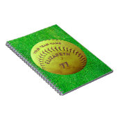 Softball Dirty Name Team Number Ball Notebook Notizblock (Rechte Seite)
