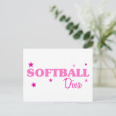Softball Diva Postkarte (Stehend Vorderseite)