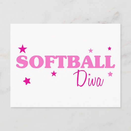 Softball Diva Postkarte (Vorderseite)