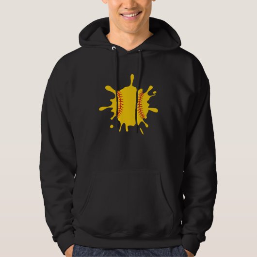 Softball Dripping Baseball Hoodie (Vorderseite)