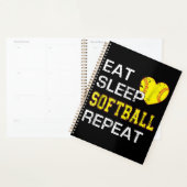 Softball Eat Sleep Softball Wiederholung Planer (Anzeige)