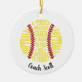 Softball ein wirklich phantastischer Trainer ist s Keramik Ornament (Vorne)