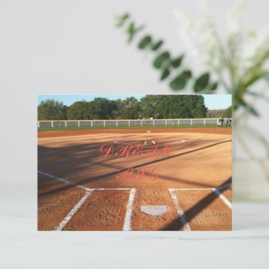 Softball Einladung (Stehend Vorderseite)